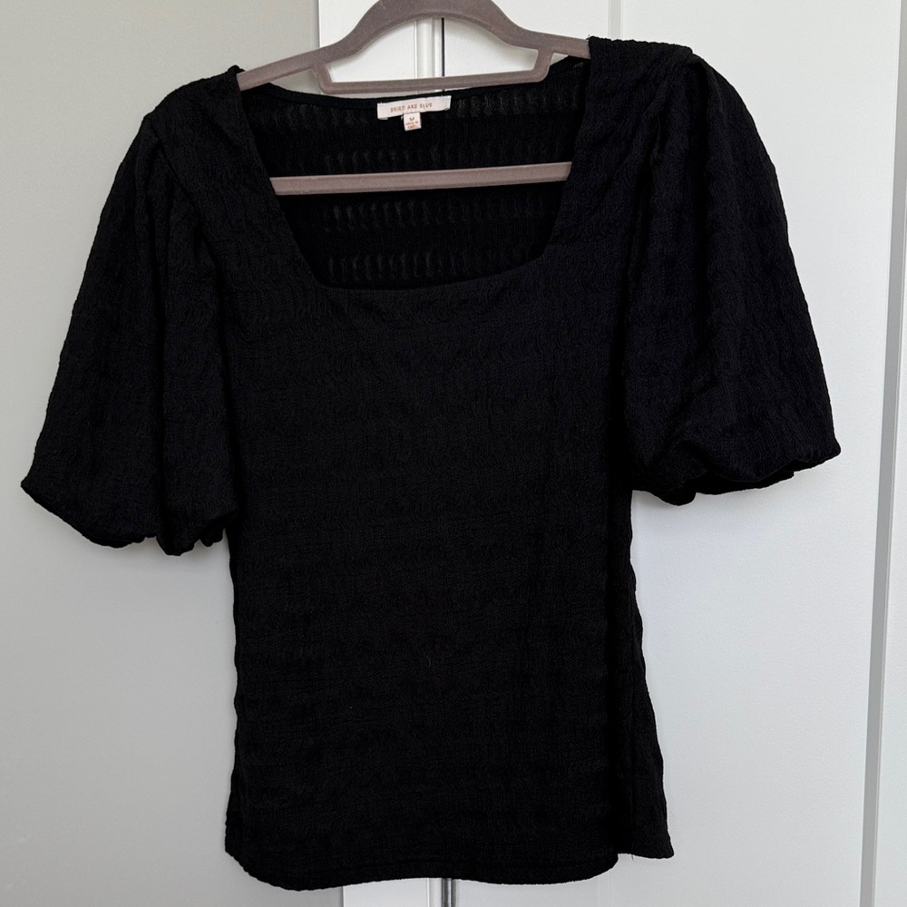 Off the Shoulder Black Top